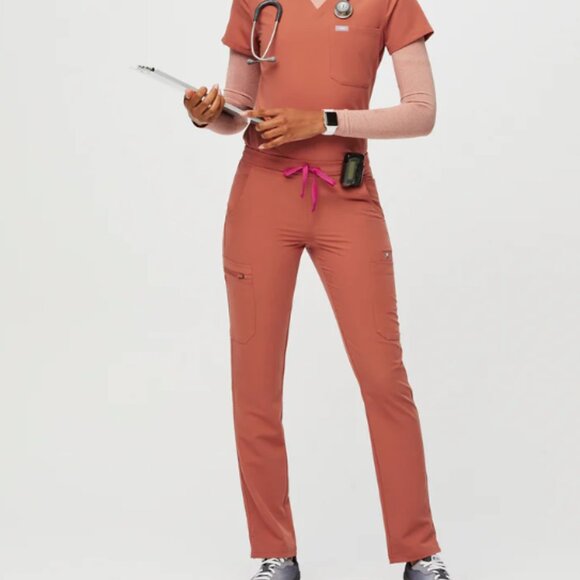 Figs Scrub Set (xs) Terracotta - Picture 1 of 4
